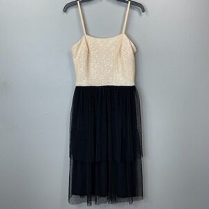 Dress The Population Kady Dress Womens Medium‎ Black Sequin Tulle Sleeveless